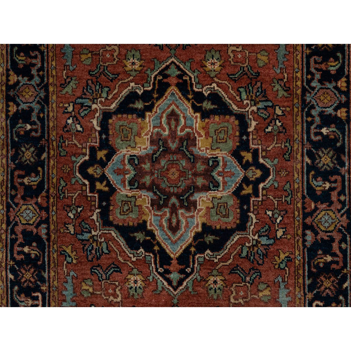 2'7" x 10'1" New Hand Knotted Red Wool Runner Oriental Rug - MOA10291382