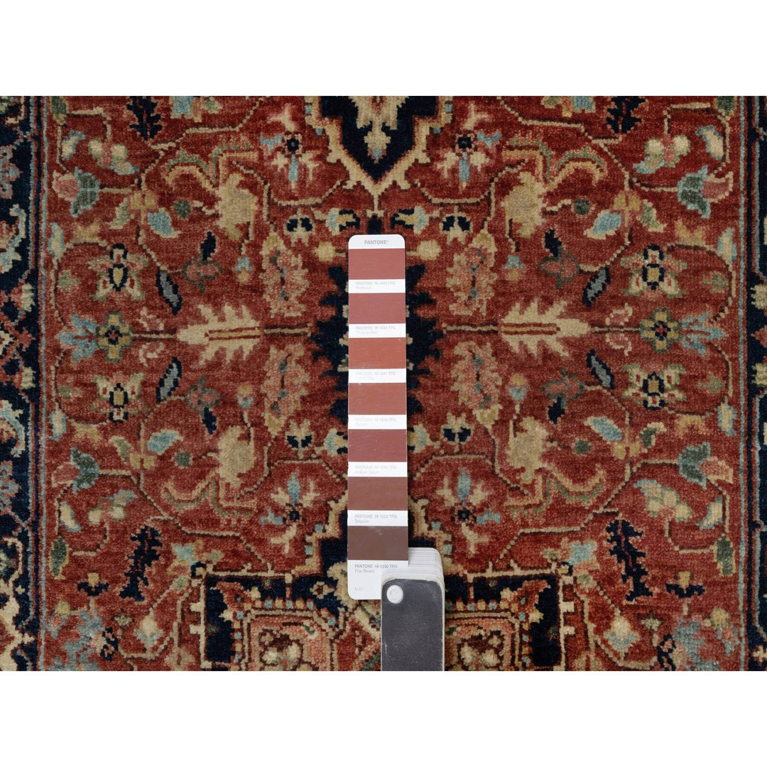 2'7" x 10'2" New Hand Knotted Red Wool Runner Oriental Rug - MOA10291383
