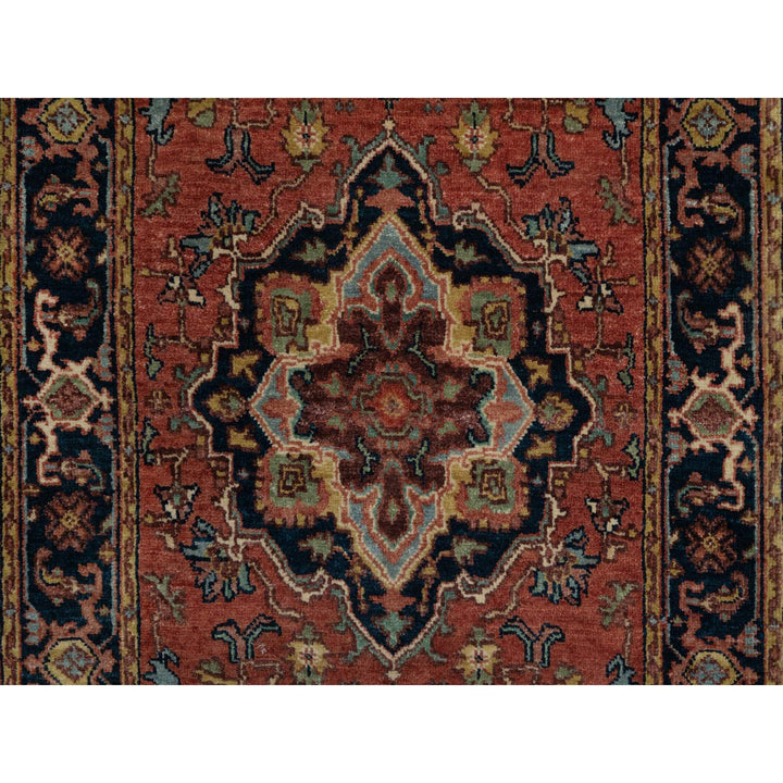 2'6" x 8'3" New Hand Knotted Red Wool Runner Oriental Rug - MOA10291384