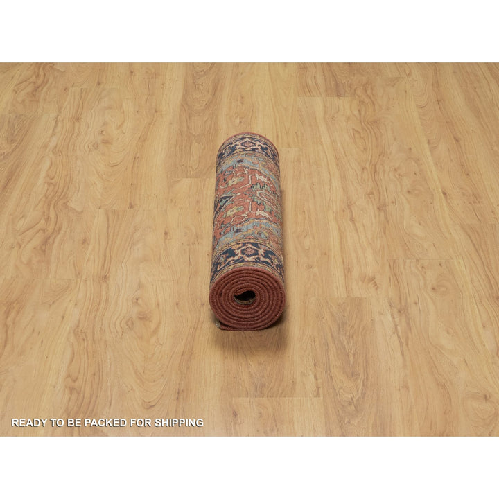 2'6" x 8'3" New Hand Knotted Red Wool Runner Oriental Rug - MOA10291384