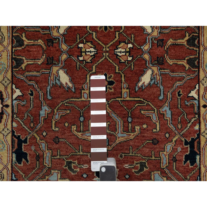 2'8" x 14'1" New Hand Knotted Red Wool Runner Oriental Rug - MOA10291387