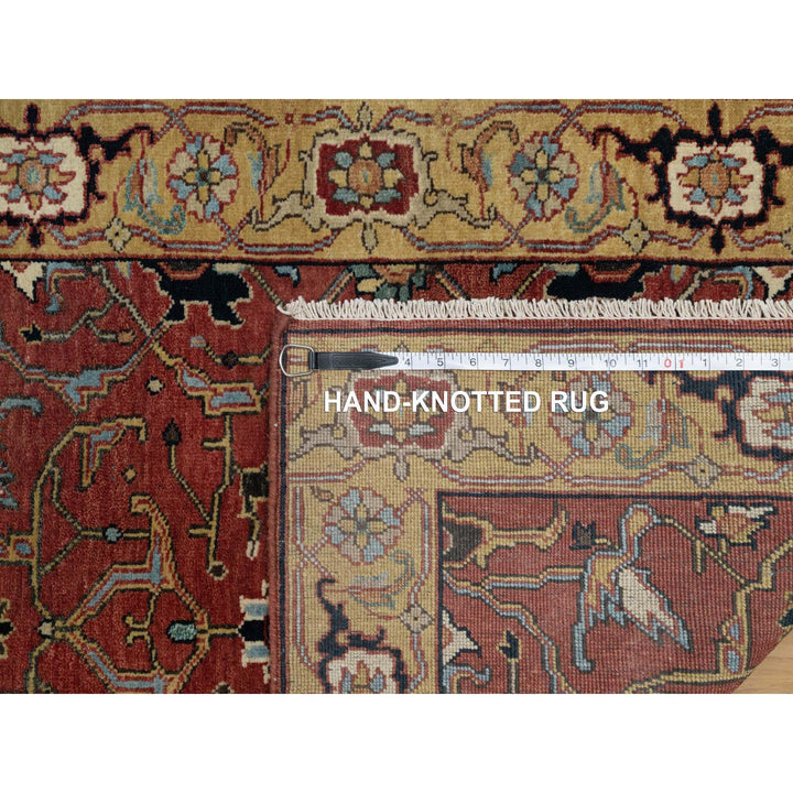2'8" x 14'1" New Hand Knotted Red Wool Runner Oriental Rug - MOA10291387