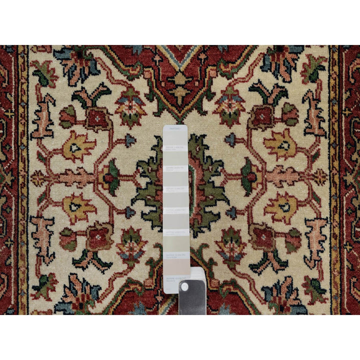 2'8" x 14'3" New Hand Knotted Ivory Wool Runner Oriental Rug - MOA10291388