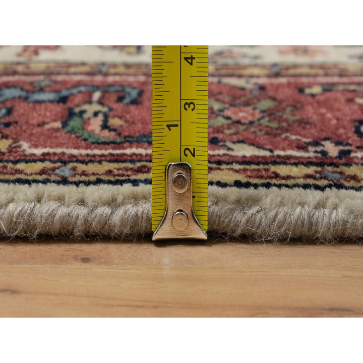 2'8" x 14'3" New Hand Knotted Ivory Wool Runner Oriental Rug - MOA10291388