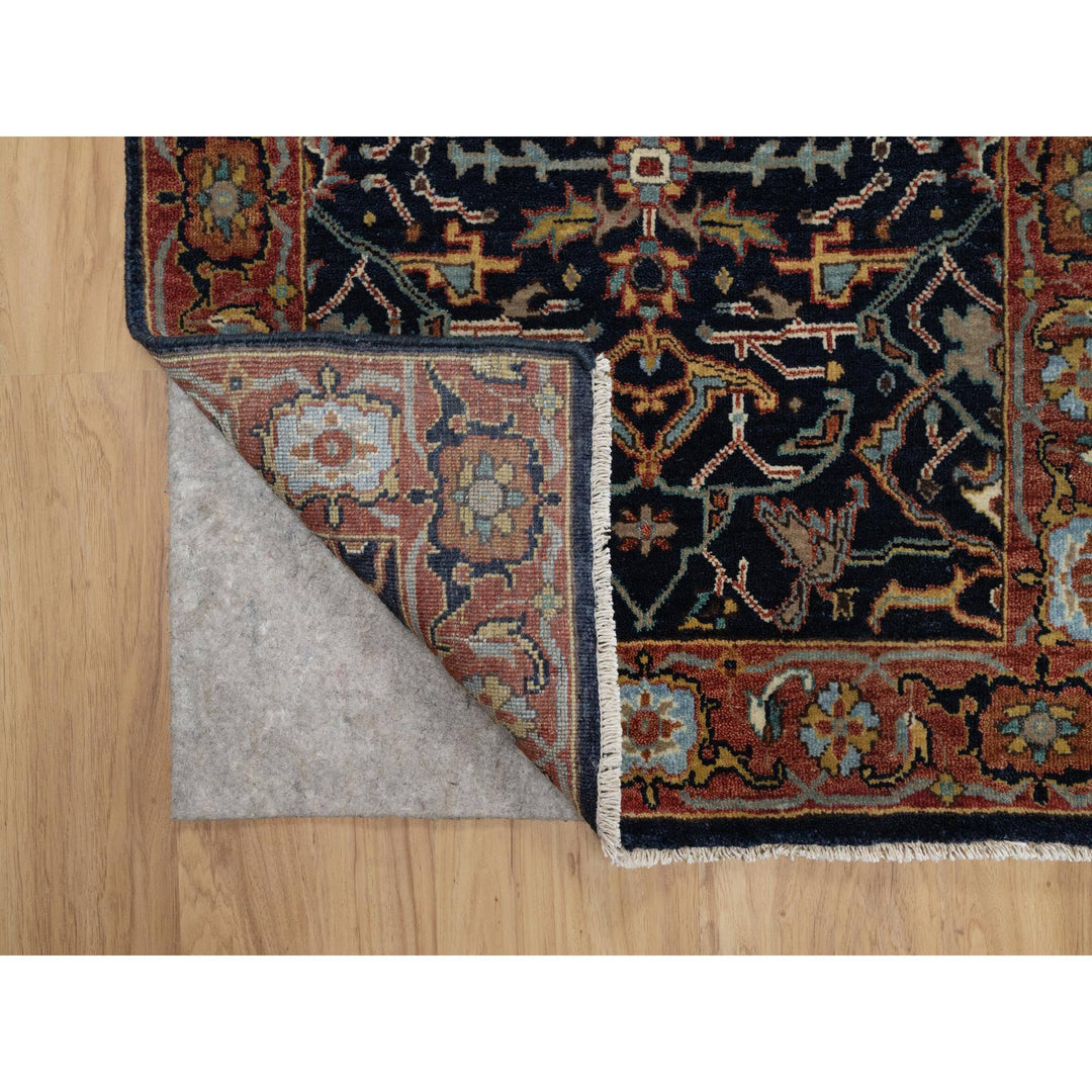 2'6" x 22'0" New Hand Knotted Blue Wool Runner Oriental Rug - MOA10291389