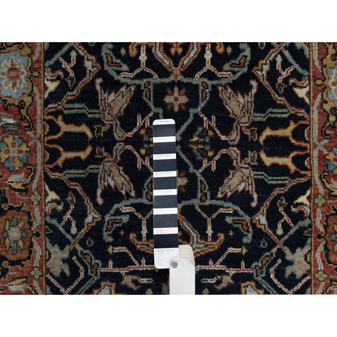 2'6" x 22'0" New Hand Knotted Blue Wool Runner Oriental Rug - MOA10291389