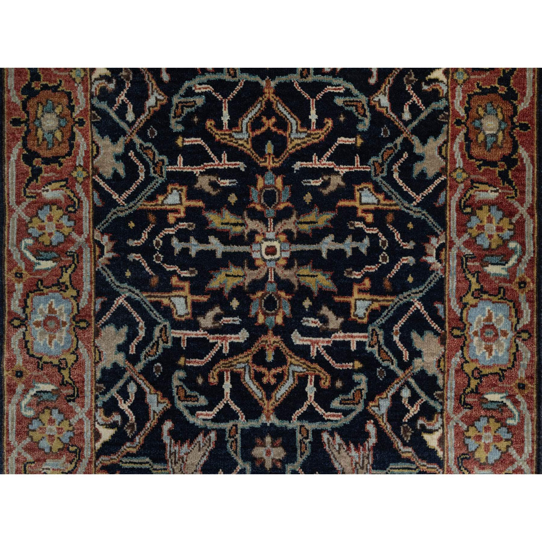 2'6" x 22'0" New Hand Knotted Blue Wool Runner Oriental Rug - MOA10291389
