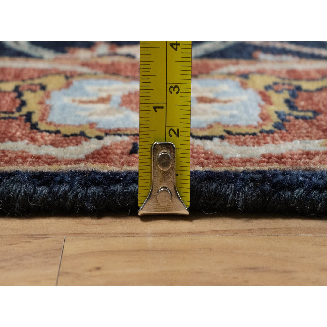 2'6" x 22'0" New Hand Knotted Blue Wool Runner Oriental Rug - MOA10291389