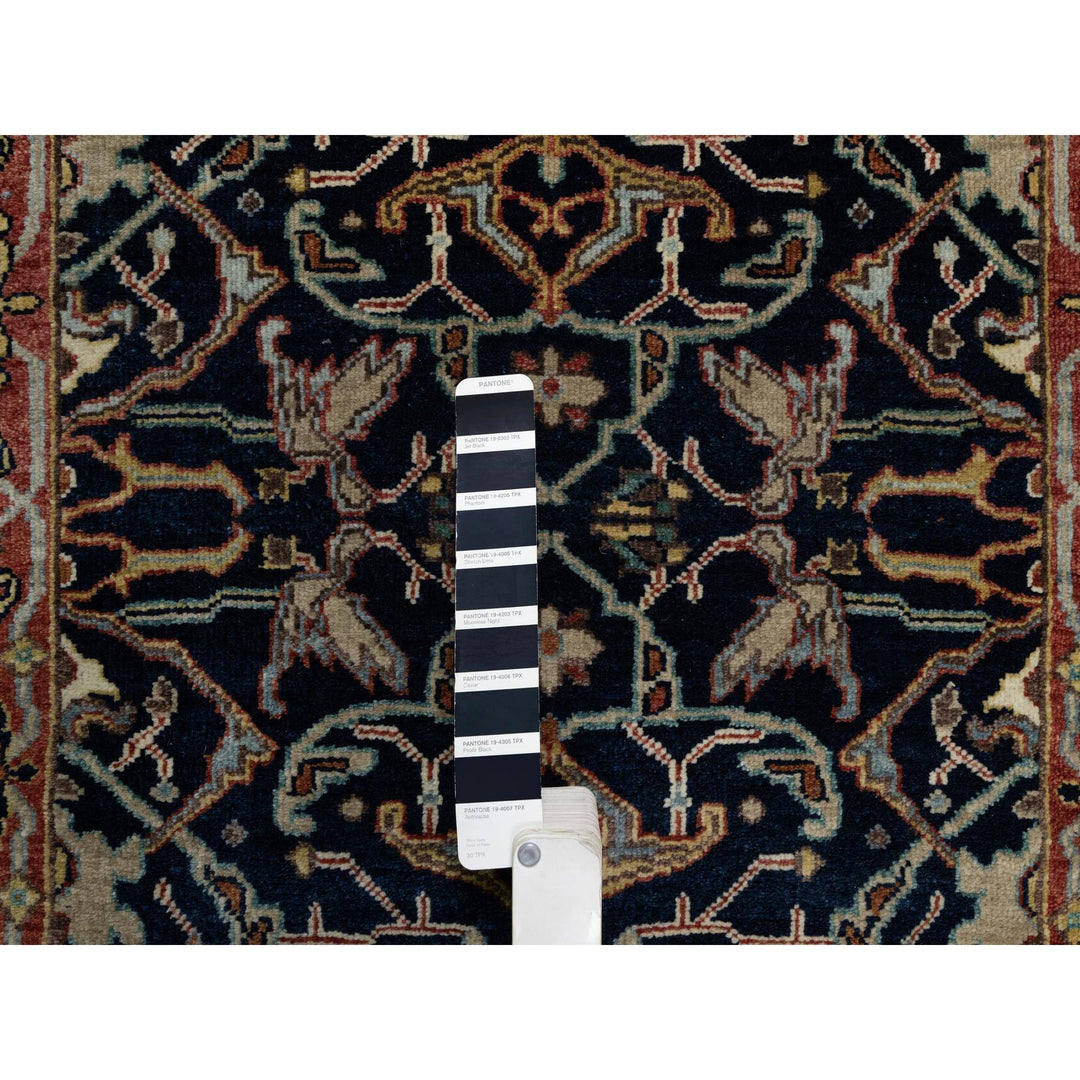 2'7" x 18'1" New Hand Knotted Blue Wool Runner Oriental Rug - MOA10291390