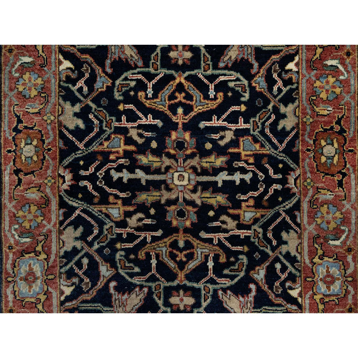 2'7" x 18'1" New Hand Knotted Blue Wool Runner Oriental Rug - MOA10291390