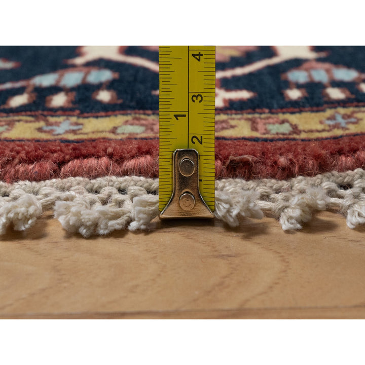 6'2" x 6'2" New Hand Knotted Red Wool Round Oriental Rug - MOA10291392