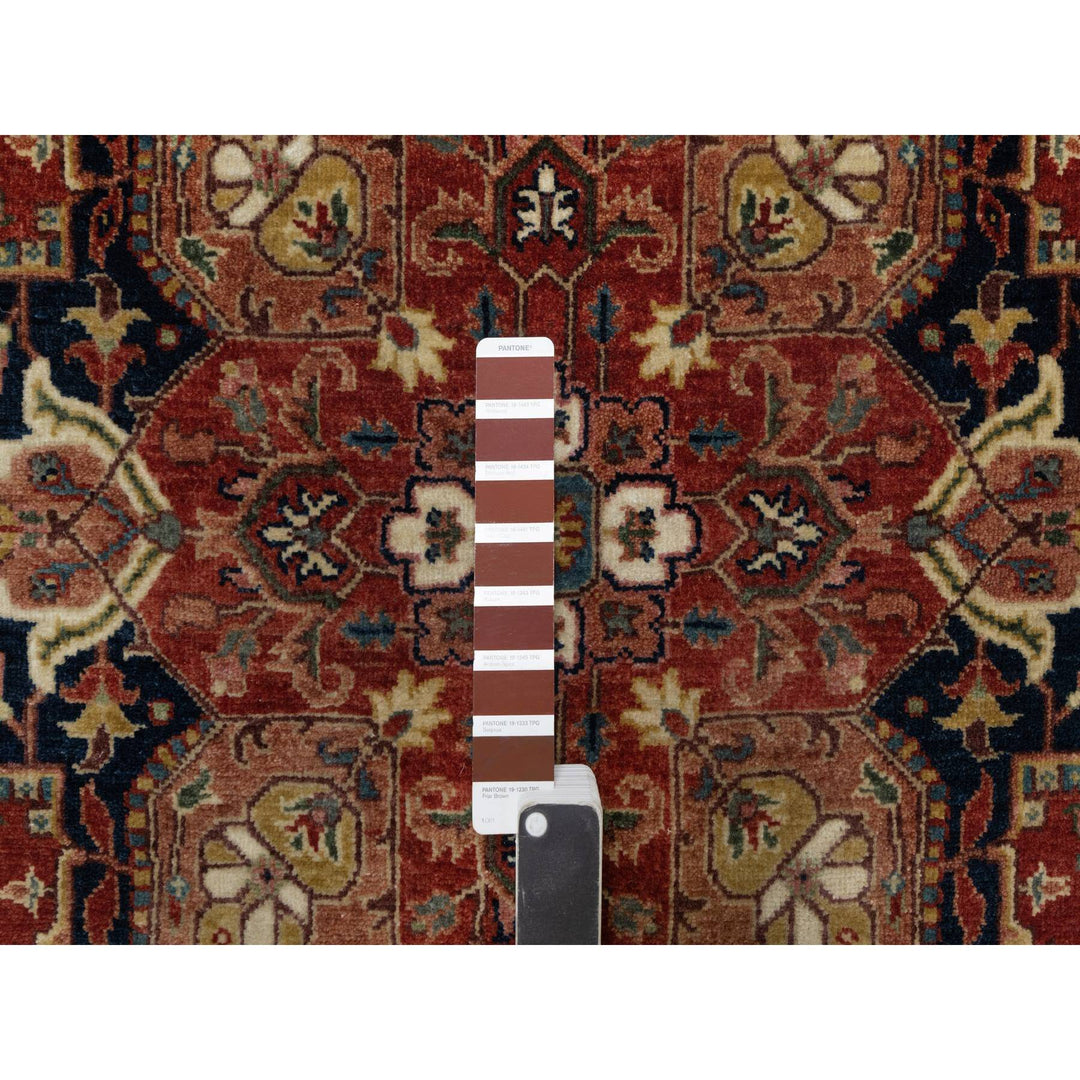 5'2" x 7'2" New Hand Knotted Red Wool Rectangle Oriental Rug - MOA10291393