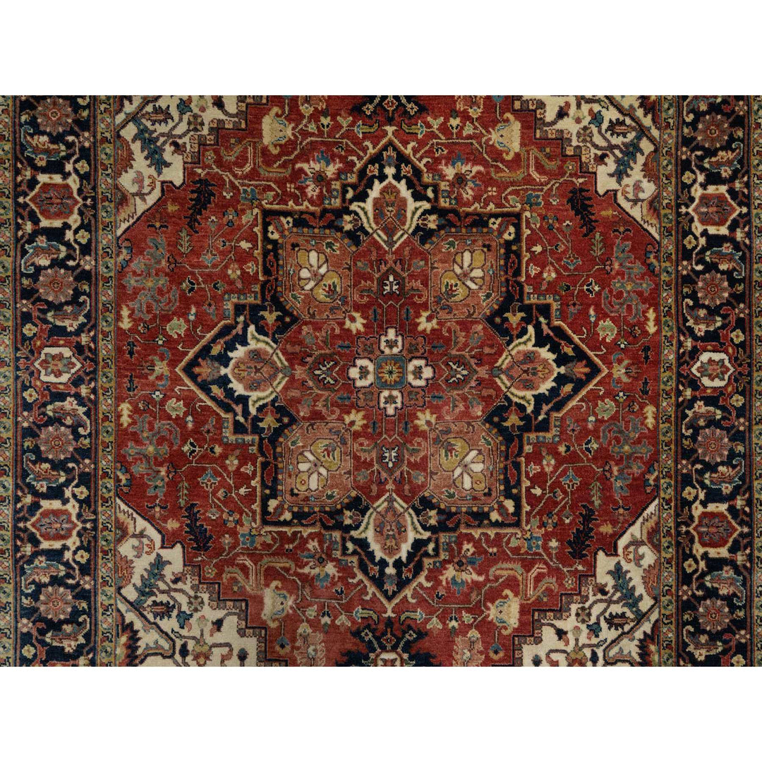 5'2" x 7'2" New Hand Knotted Red Wool Rectangle Oriental Rug - MOA10291393