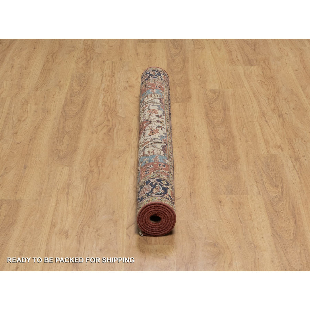 5'2" x 7'2" New Hand Knotted Red Wool Rectangle Oriental Rug - MOA10291393