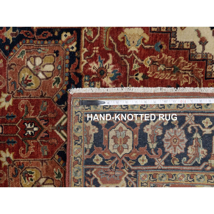 5'2" x 7'2" New Hand Knotted Red Wool Rectangle Oriental Rug - MOA10291393