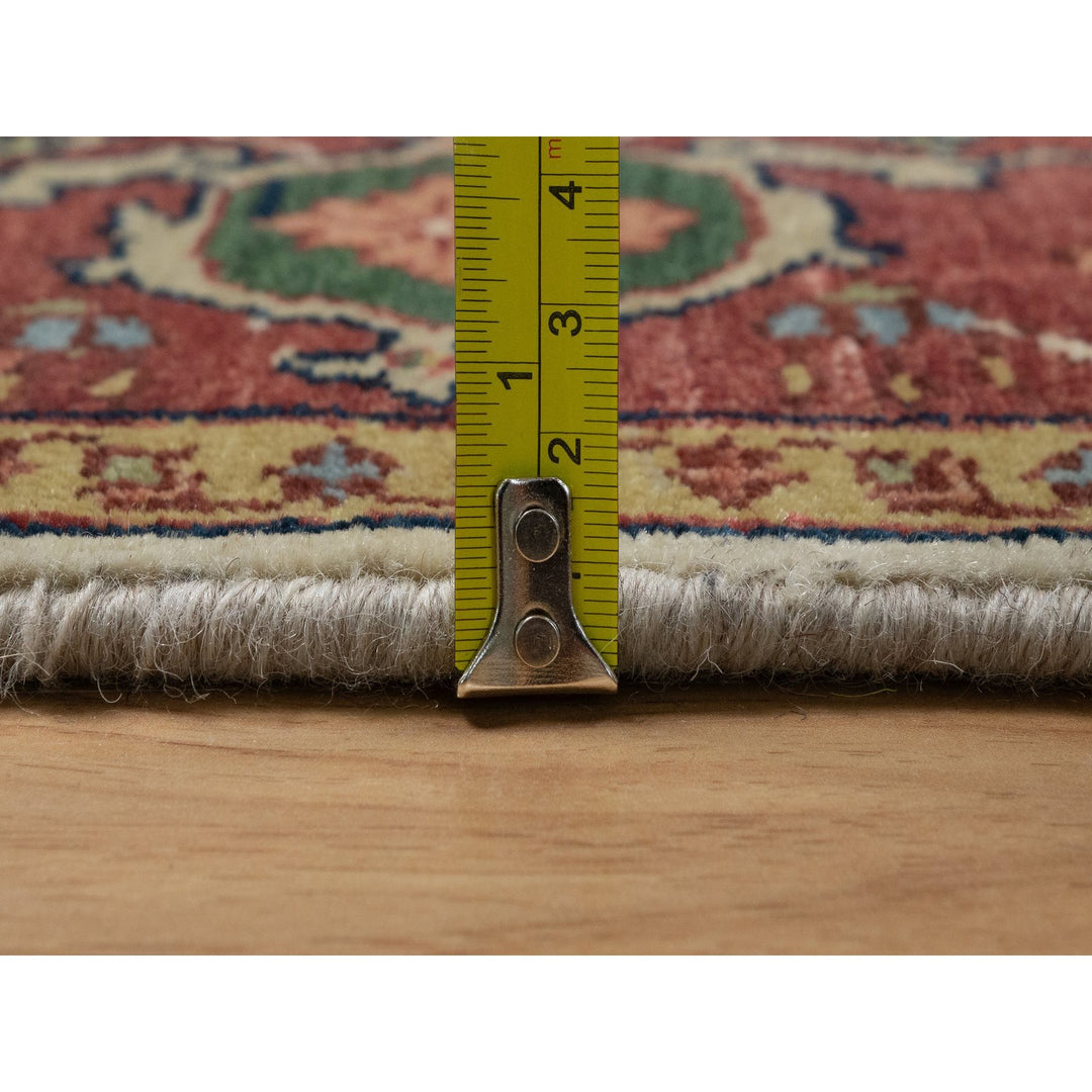 5'1" x 7'2" New Hand Knotted Ivory Wool Rectangle Oriental Rug - MOA10291395