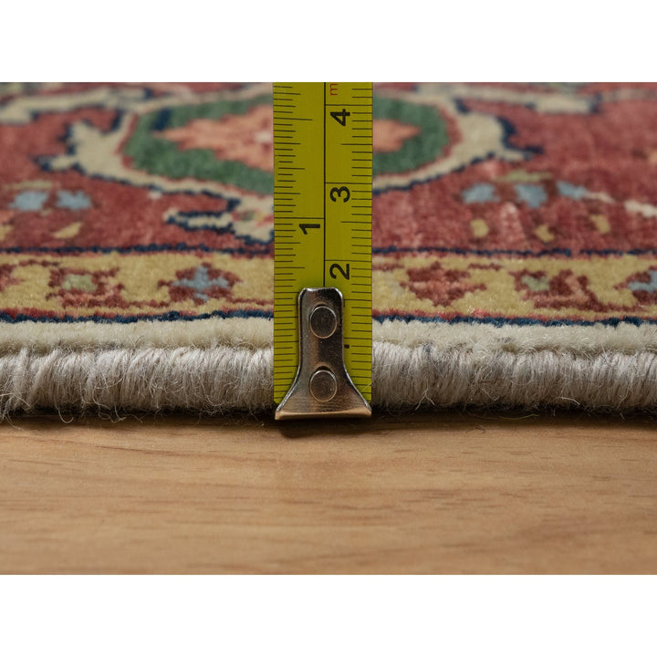 5'1" x 7'2" New Hand Knotted Ivory Wool Rectangle Oriental Rug - MOA10291395