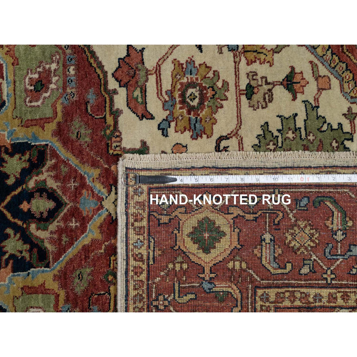 5'1" x 7'2" New Hand Knotted Ivory Wool Rectangle Oriental Rug - MOA10291395