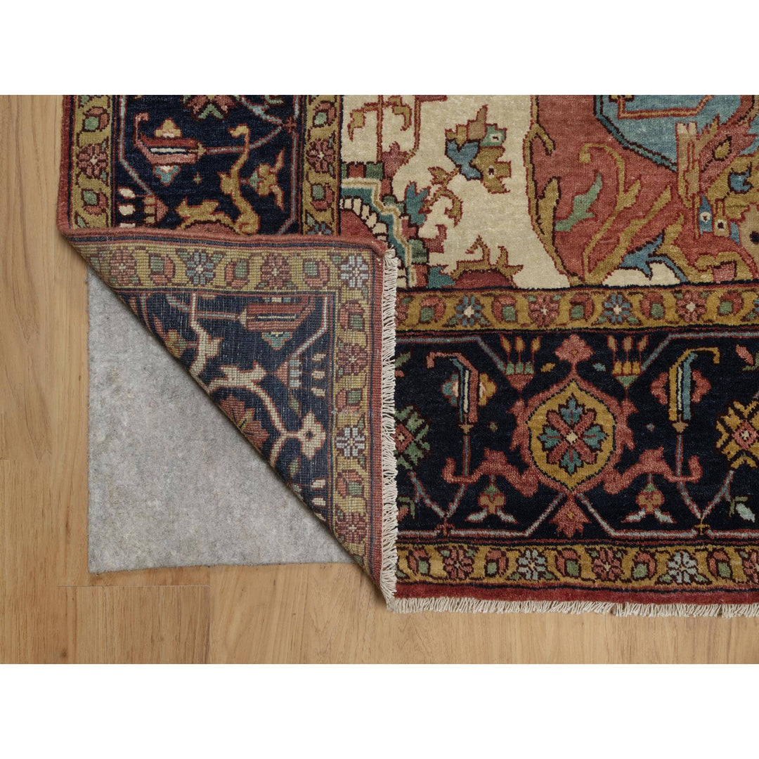 8'11" x 12'2" New Hand Knotted Red Wool Rectangle Oriental Rug - MOA10291396