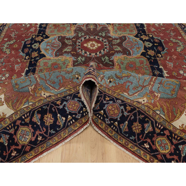 8'11" x 12'2" New Hand Knotted Red Wool Rectangle Oriental Rug - MOA10291396