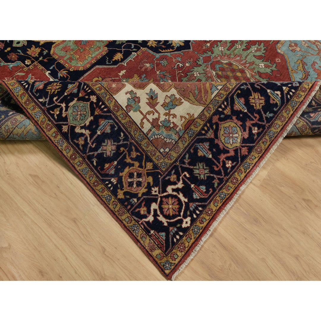 8'11" x 12'2" New Hand Knotted Red Wool Rectangle Oriental Rug - MOA10291396