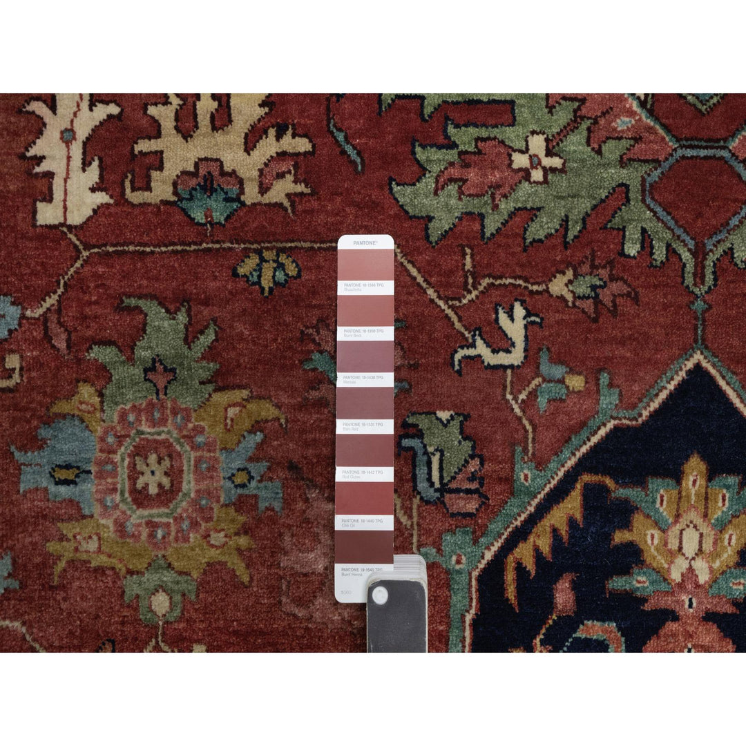 8'11" x 12'2" New Hand Knotted Red Wool Rectangle Oriental Rug - MOA10291396