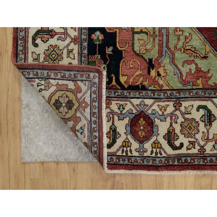 6'1" x 9'2" New Hand Knotted Red Wool Rectangle Oriental Rug - MOA10291397