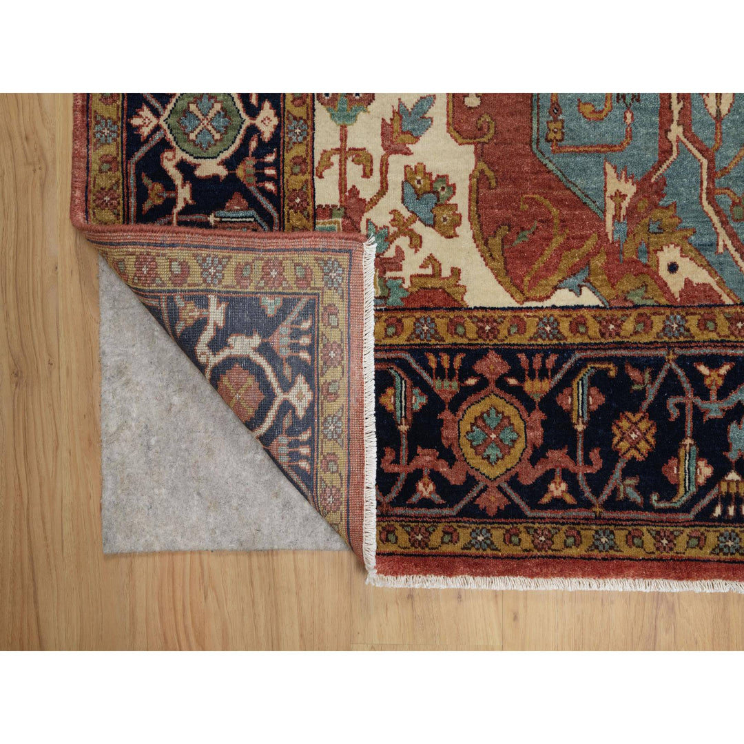 7'11" x 10'1" New Hand Knotted Red Wool Rectangle Oriental Rug - MOA10291398