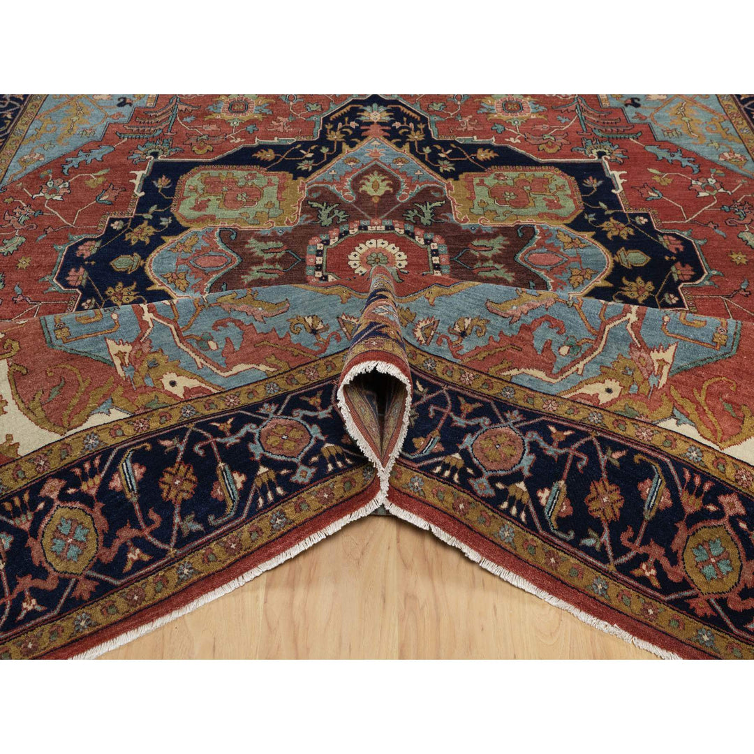 7'11" x 10'1" New Hand Knotted Red Wool Rectangle Oriental Rug - MOA10291398