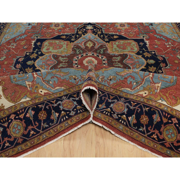 7'11" x 10'1" New Hand Knotted Red Wool Rectangle Oriental Rug - MOA10291398