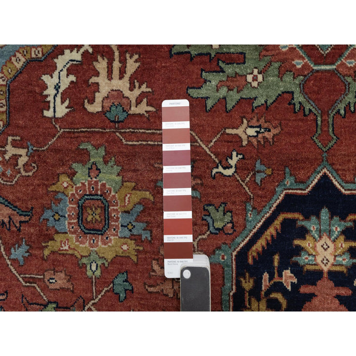 7'11" x 10'1" New Hand Knotted Red Wool Rectangle Oriental Rug - MOA10291398