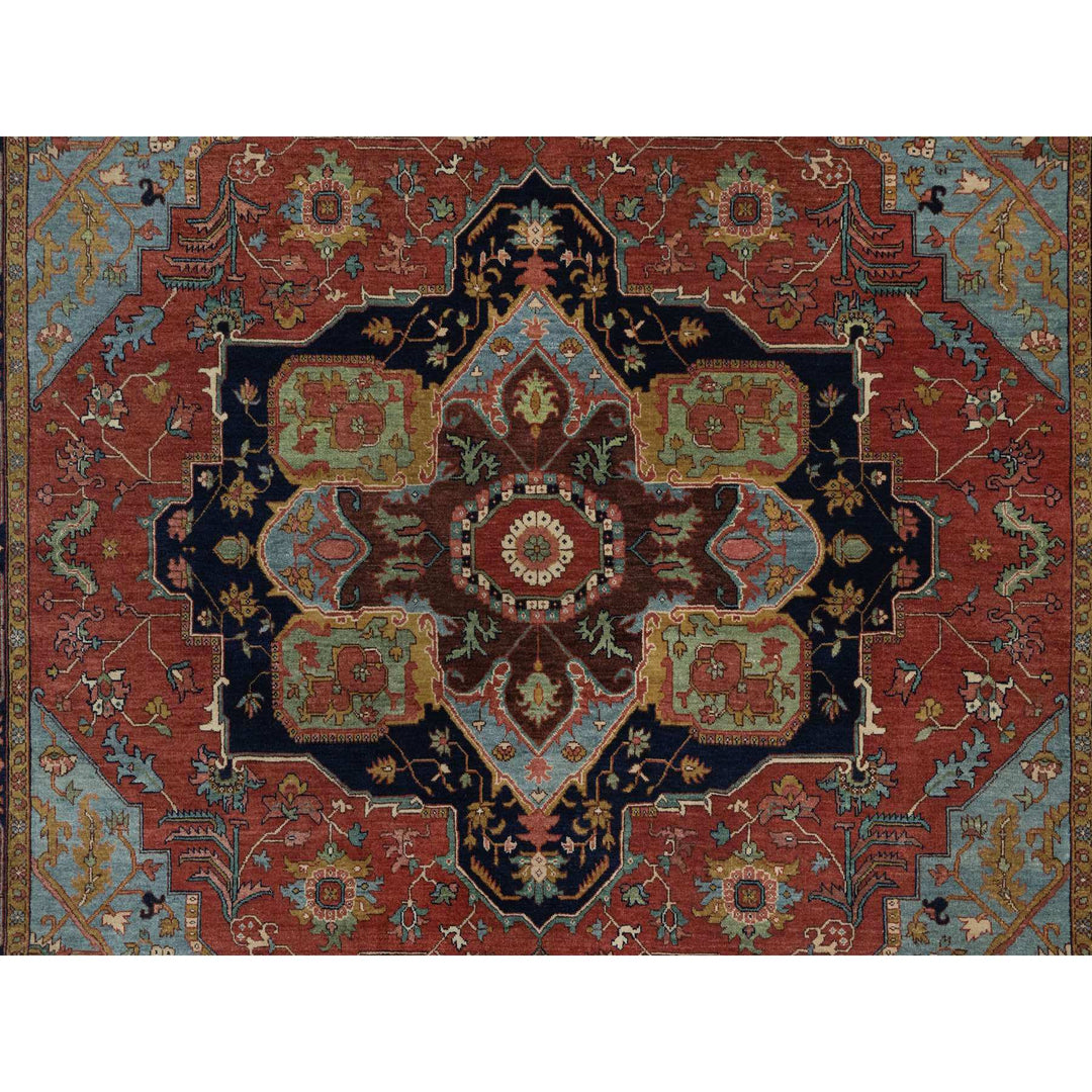7'11" x 10'1" New Hand Knotted Red Wool Rectangle Oriental Rug - MOA10291398