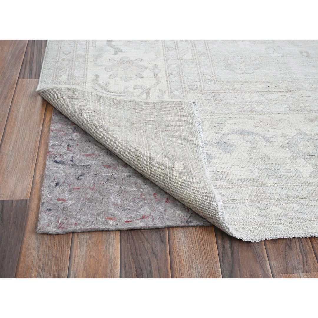 10'0" x 13'7" New Hand Knotted Grey Wool Rectangle Oriental Rug - MOA102913