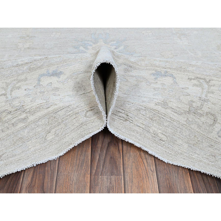 10'0" x 13'7" New Hand Knotted Grey Wool Rectangle Oriental Rug - MOA102913