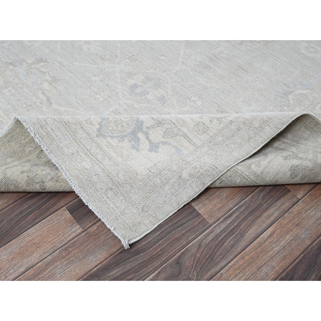 10'0" x 13'7" New Hand Knotted Grey Wool Rectangle Oriental Rug - MOA102913