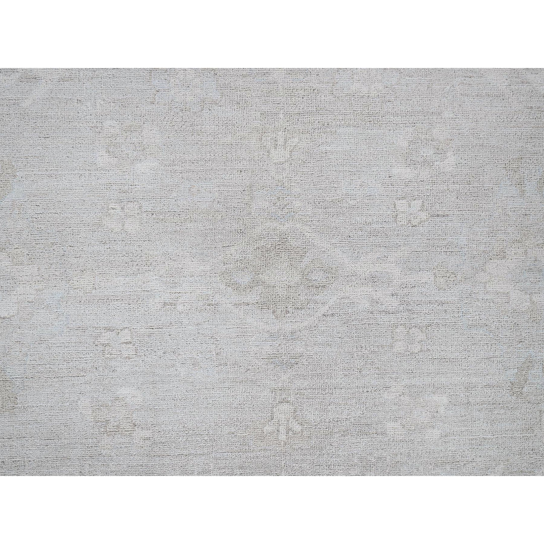 10'0" x 13'7" New Hand Knotted Grey Wool Rectangle Oriental Rug - MOA102913