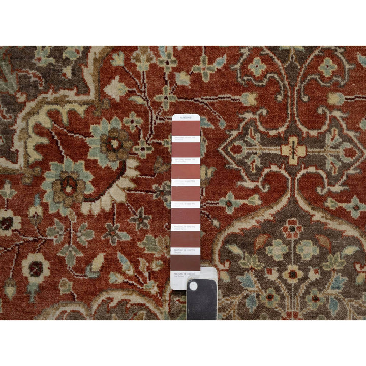 8'1" x 10'1" New Hand Knotted Red Wool Rectangle Oriental Rug - MOA10291400