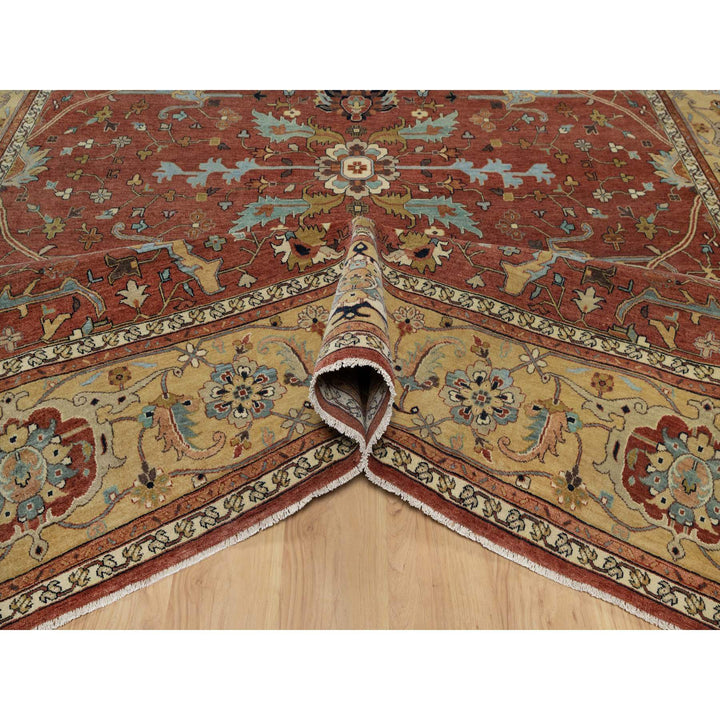 10'1" x 14'2" New Hand Knotted Red Wool Rectangle Oriental Rug - MOA10291401