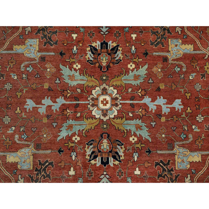 10'1" x 14'2" New Hand Knotted Red Wool Rectangle Oriental Rug - MOA10291401