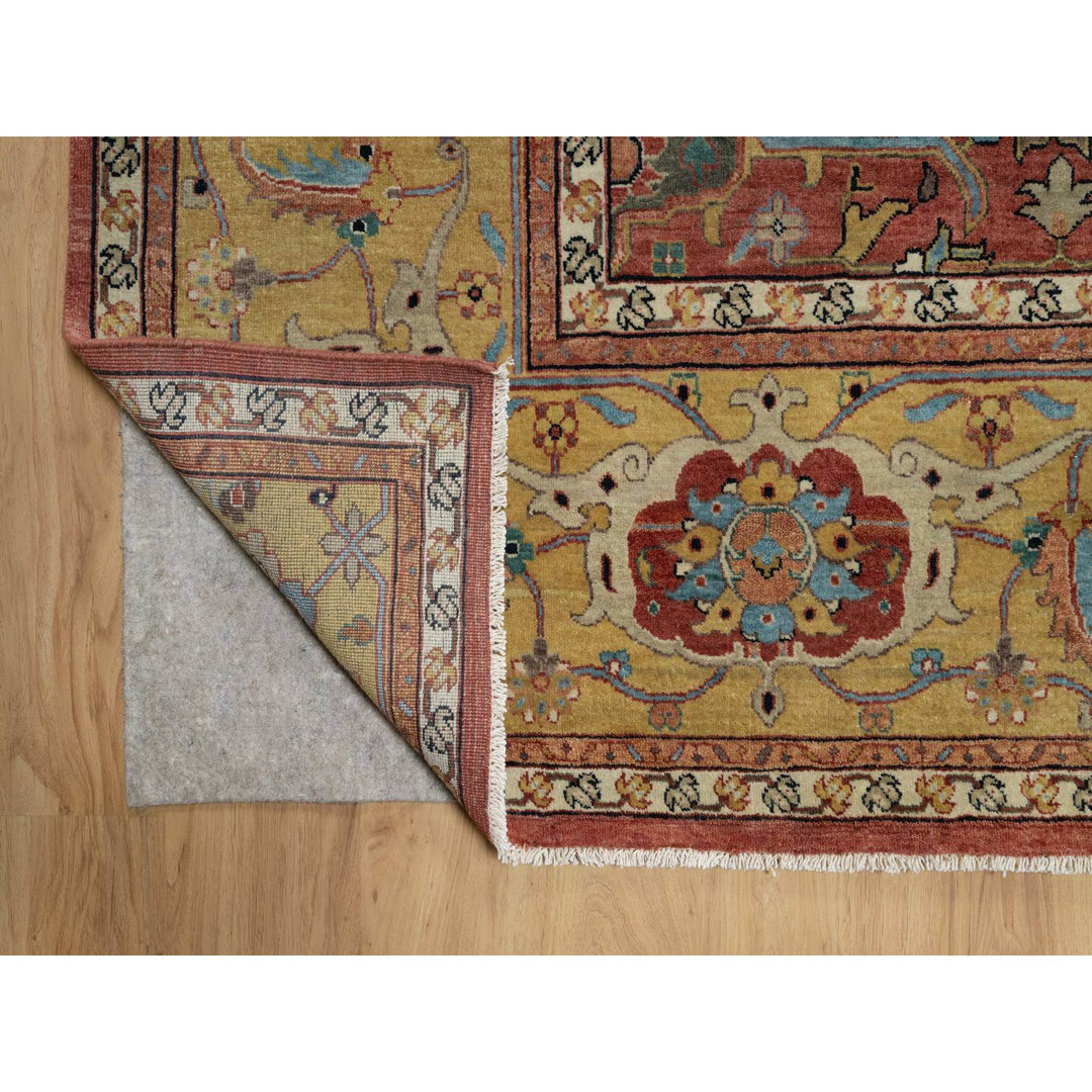 10'1" x 14'2" New Hand Knotted Red Wool Rectangle Oriental Rug - MOA10291402