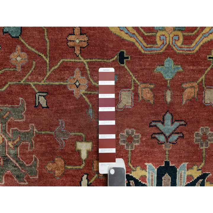 10'1" x 14'2" New Hand Knotted Red Wool Rectangle Oriental Rug - MOA10291402