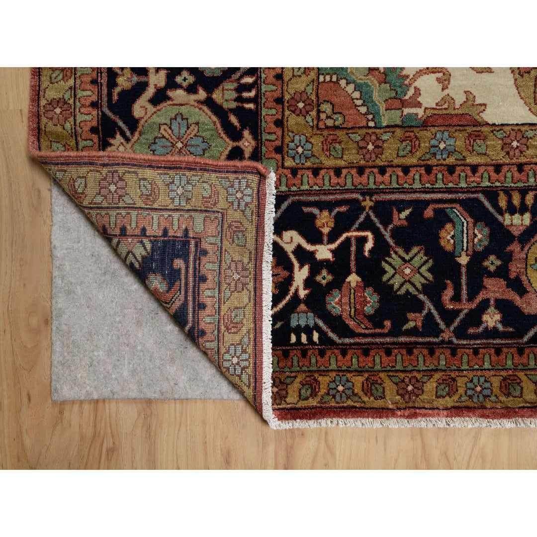 12'1" x 12'1" New Hand Knotted Red Wool Square Oriental Rug - MOA10291403