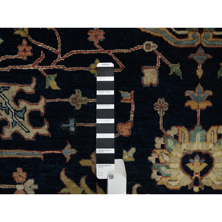 10'1" x 10'1" New Hand Knotted Blue Wool Round Oriental Rug - MOA10291406