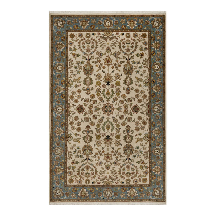 3'0" x 4'11" New Hand Knotted Ivory Wool Rectangle Oriental Rug - MOA10291407