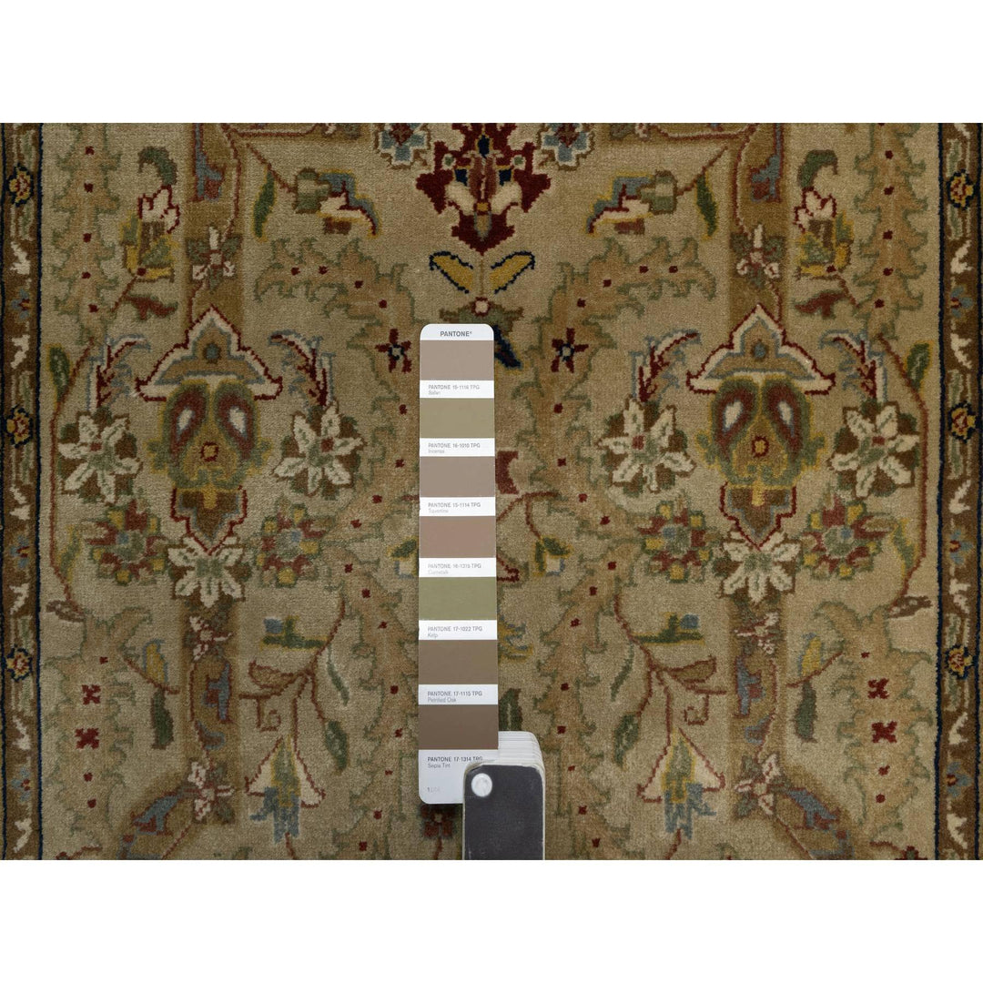 2'10" x 11'11" New Hand Knotted Brown Wool & Silk Runner Oriental Rug - MOA10291410