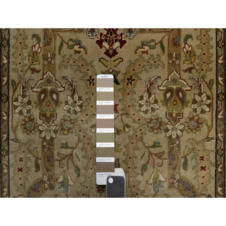 2'10" x 11'11" New Hand Knotted Brown Wool & Silk Runner Oriental Rug - MOA10291410