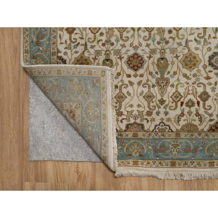 3'1" x 15'6" New Hand Knotted Ivory Wool Runner Oriental Rug - MOA10291411
