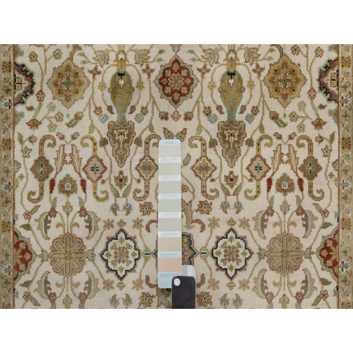 3'1" x 15'6" New Hand Knotted Ivory Wool Runner Oriental Rug - MOA10291411