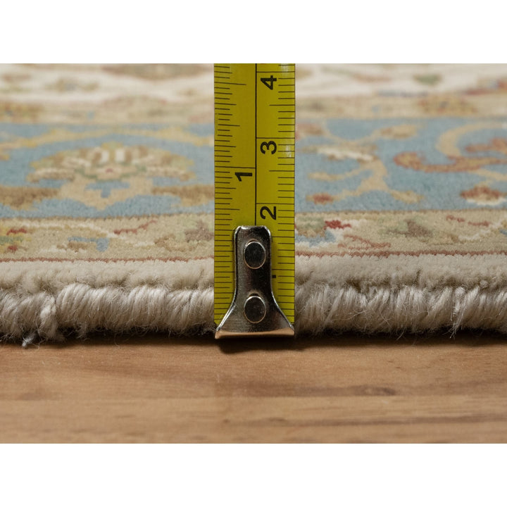 3'1" x 15'6" New Hand Knotted Ivory Wool Runner Oriental Rug - MOA10291411