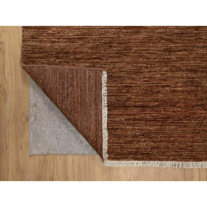 8'2" x 10'0" New Hand Knotted Brown Wool Rectangle Oriental Rug - MOA10291416